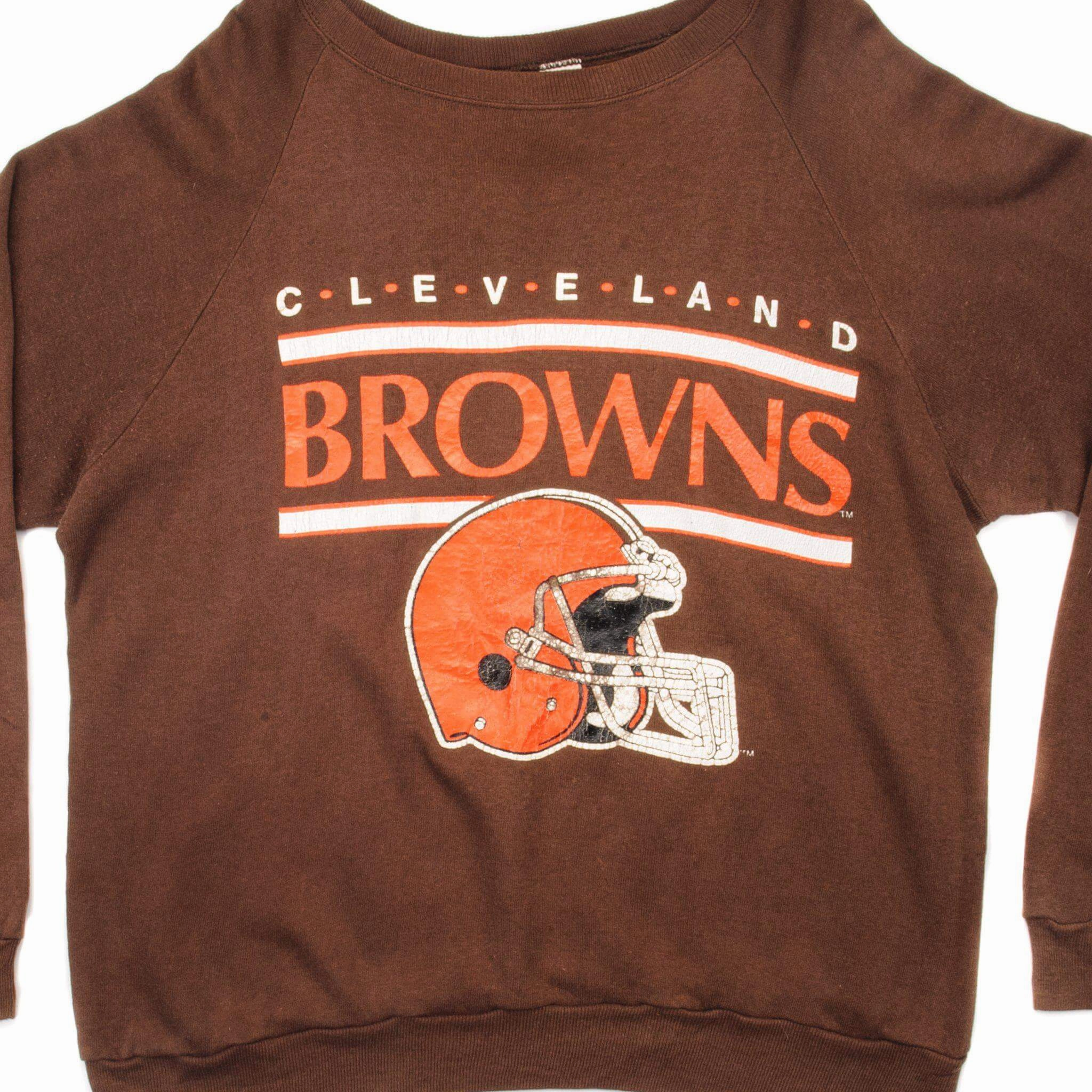 VINTAGE NFL CLEVELAND BROWNS SWEATSHIRT EARLY 1980S-1990 SIZE XL MADE IN USA Adult Size