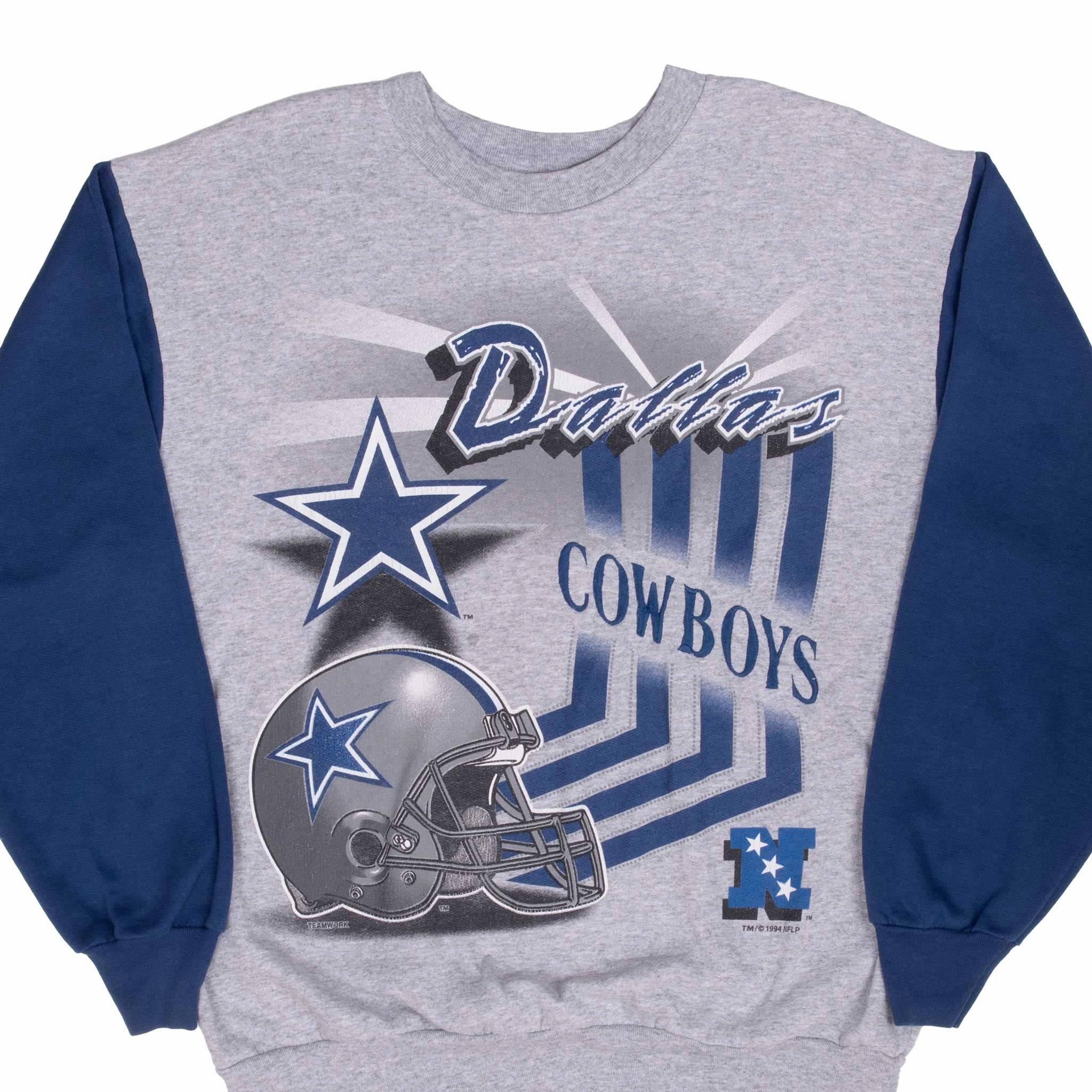slim fit VINTAGE NFL DALLAS COWBOYS 1994 SWEATSHIRT SIZE LARGE MADE IN USA