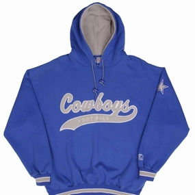 VINTAGE NFL DALLAS COWBOYS BLUE STARTER HOODIE SWEATSHIRT 1990S SIZE XL Street Comfort