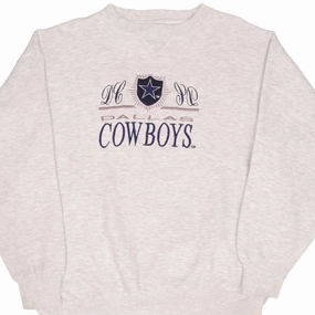 Trendy Top product metallic glamour VINTAGE NFL DALLAS COWBOYS EMBROIDERED SWEATSHIRT 1990S SIZE XL
