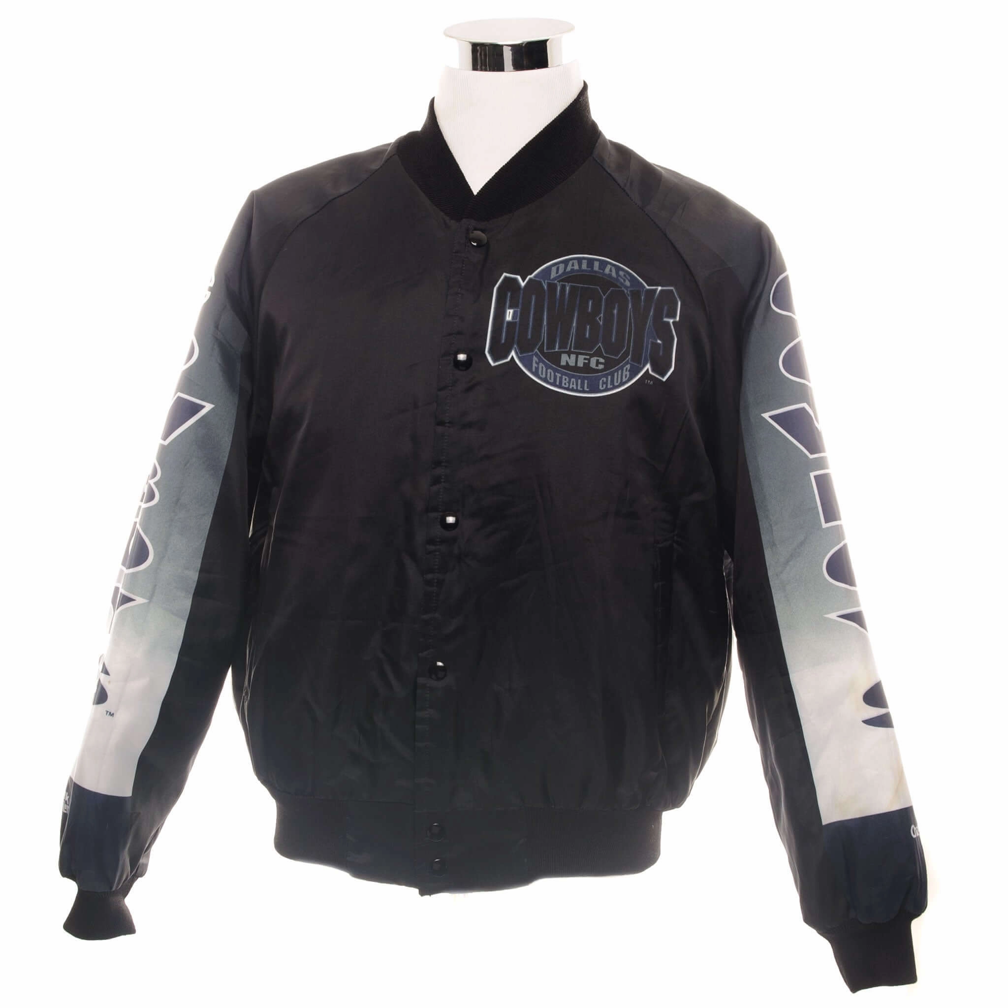VINTAGE NFL DALLAS COWBOYS JACKET SIZE LARGE MADE IN USA Performance Outerwear Argue