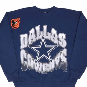 VINTAGE NFL DALLAS COWBOYS NAVY BLUE SWEATSHIRT 1995 SIZE MEDIUM Urban Chic Antibacterial
