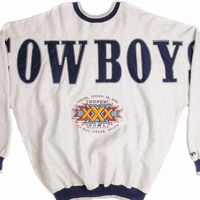 Eco-friendly VINTAGE NFL DALLAS COWBOYS SUPER BOWL SWEATSHIRT 1996 SIZE XL MADE IN USA