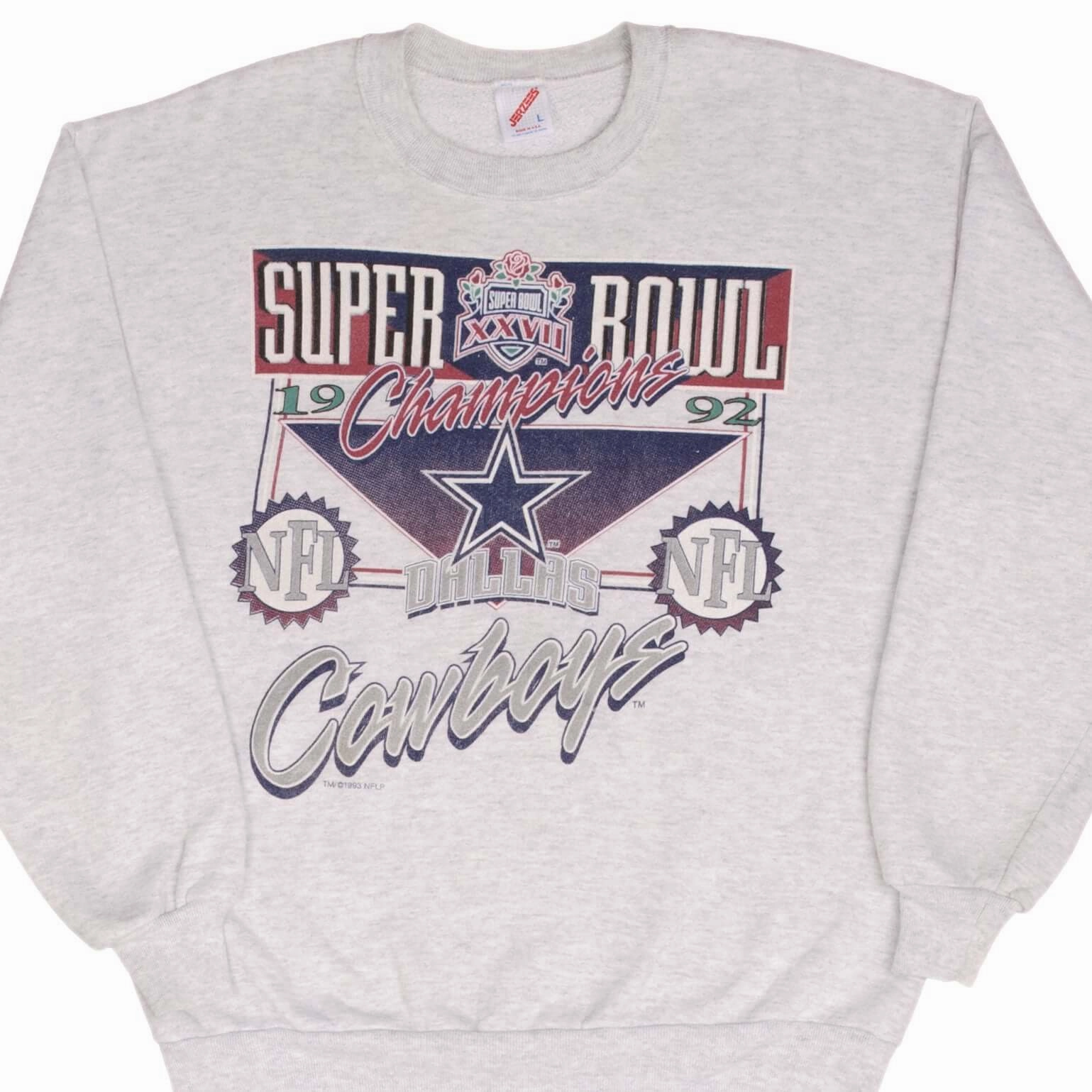 product earthy warmth VINTAGE NFL DALLAS COWBOYS SUPERBOWL CHAMPIONS 1993 SWEATSHIRT LARGE MADE IN USA