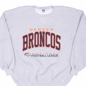 Sporty Comfort Casual Hoodie Style VINTAGE NFL DENVER BRONCOS 1990S RUSSELL SWEATSHIRT 2XL MADE IN USA