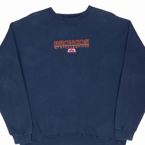 VINTAGE NFL DENVER BRONCOS 1997 AFC CHAMPION SWEATSHIRT XL product patchwork creativity