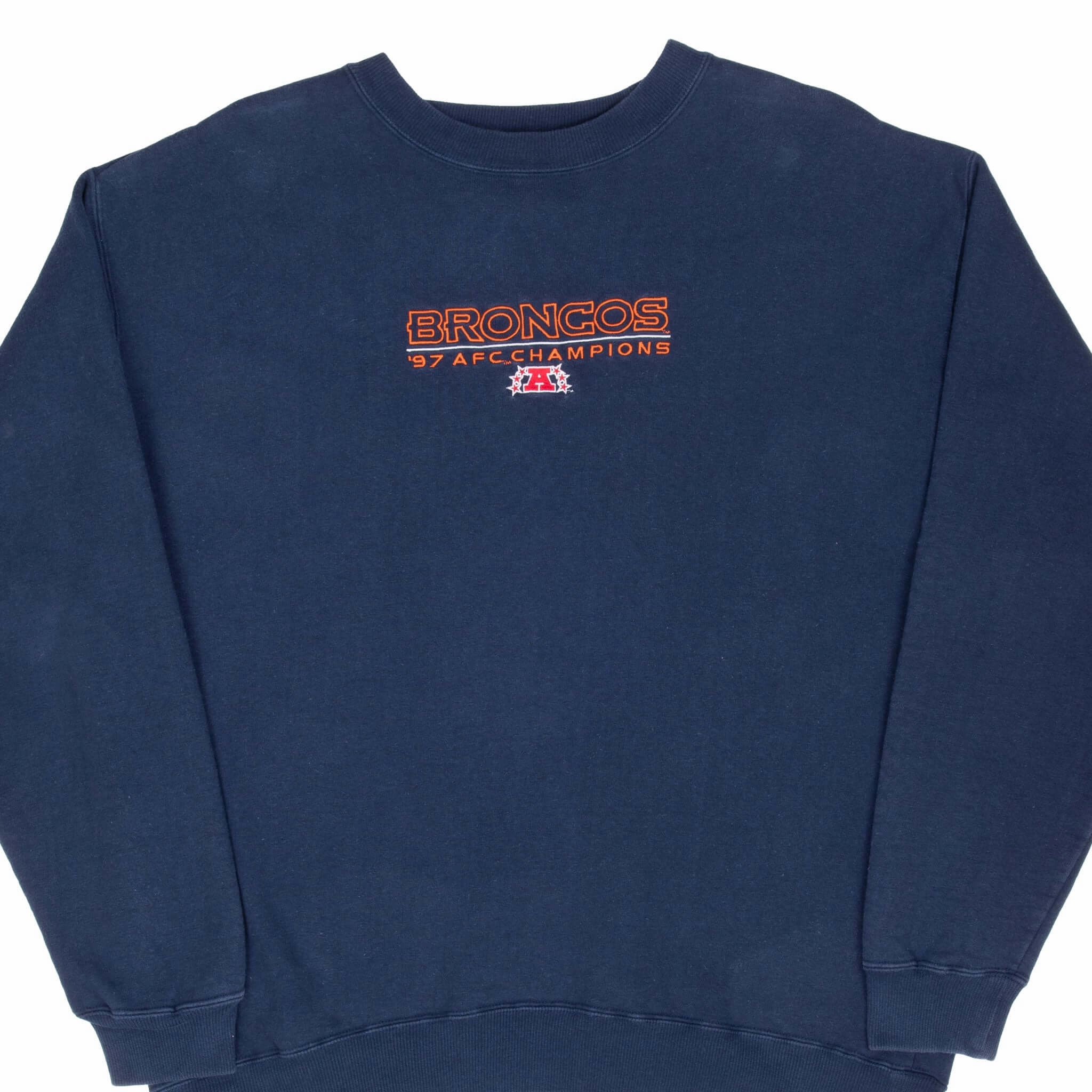 VINTAGE NFL DENVER BRONCOS 1997 AFC CHAMPION SWEATSHIRT XL product patchwork creativity