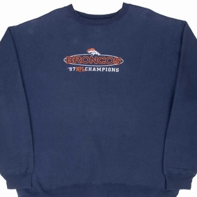 Street Comfort Chic Design VINTAGE NFL DENVER BRONCOS 1997 CHAMPIONS SWEATSHIRT XL