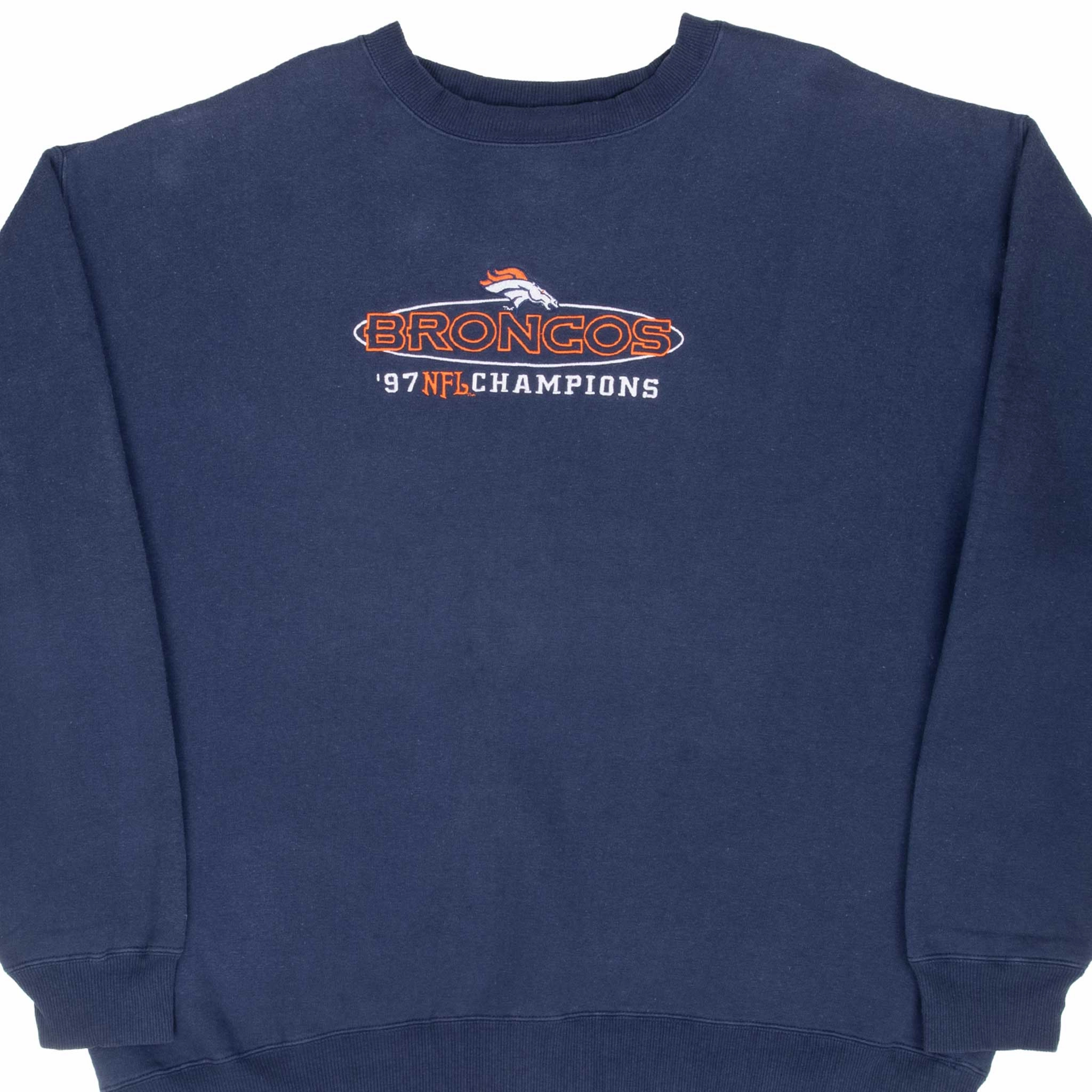 Street Comfort Chic Design VINTAGE NFL DENVER BRONCOS 1997 CHAMPIONS SWEATSHIRT XL