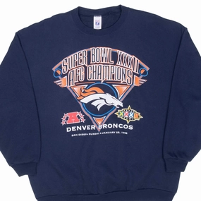 Street Casual VINTAGE NFL DENVER BRONCOS SUPER BOWL XXXII 1998 SWEATSHIRT XL
