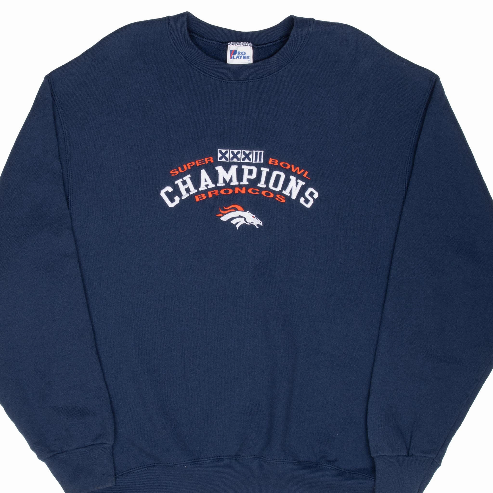 VINTAGE NFL DENVER BRONCOS SUPER BOWL XXXII CHAMPIONS 1998 SWEATSHIRT XL MADE US Checkered