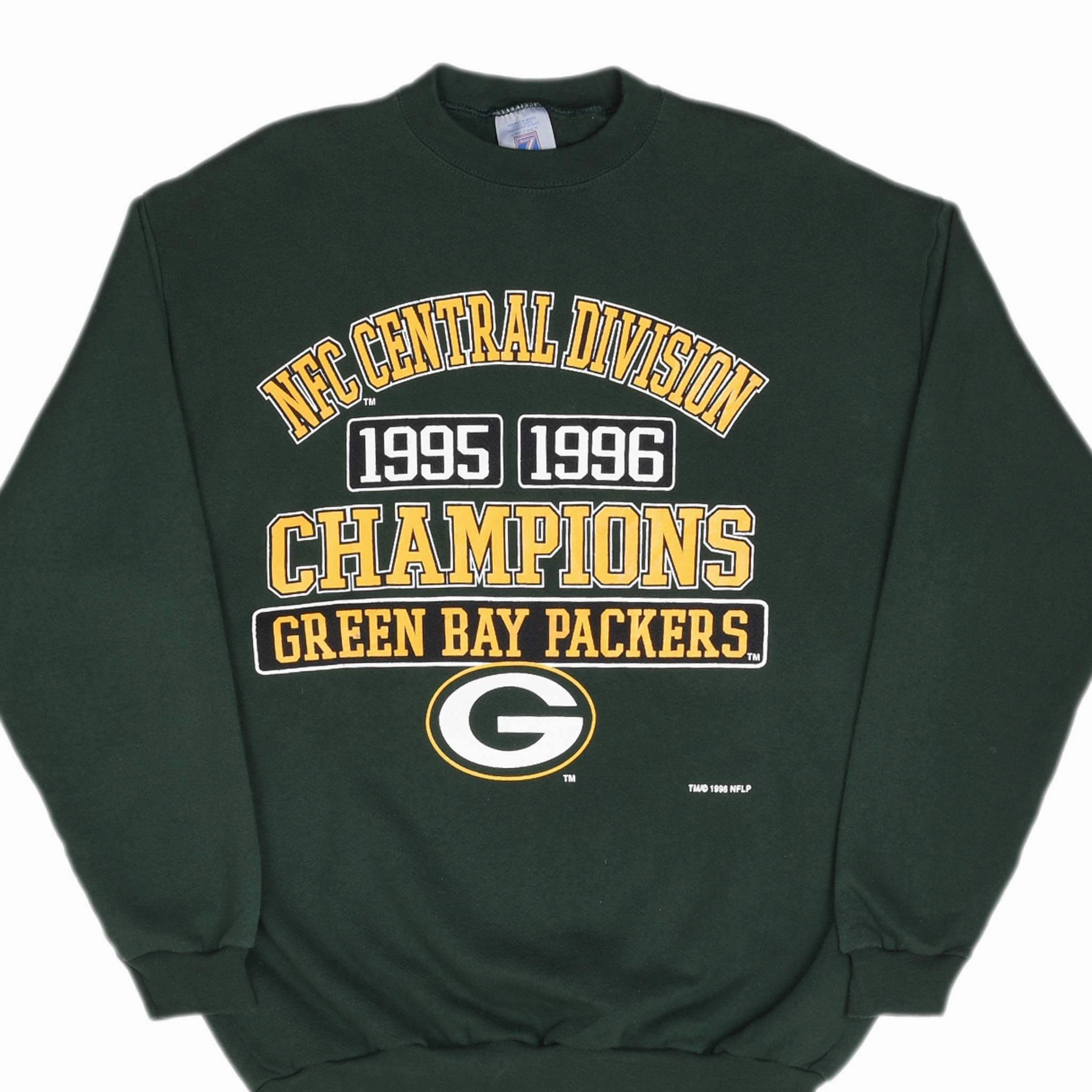 product nautical charm Spring Wear VINTAGE NFL GREEN BAY PACKERS NFC CHAMPIONS 1995 1996 SWEATSHIRT LARGE