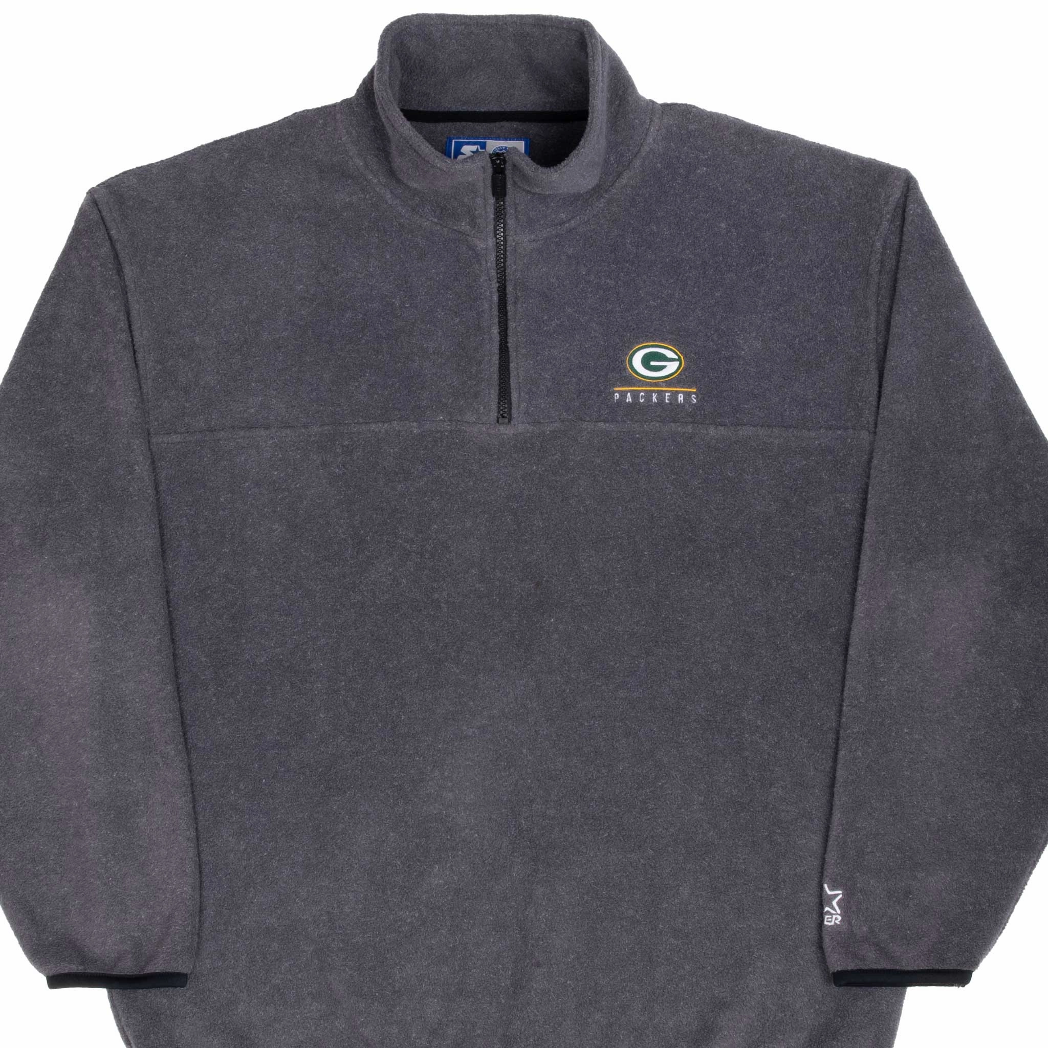 VINTAGE NFL GREEN BAY PACKERS QUARTER ZIP PULLOVER FLEECE JACKET SIZE XL 1990S watch