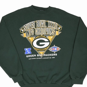 VINTAGE NFL GREEN BAY PACKERS SUPER BOWL XXXII 1998 SWEATSHIRT XL MADE IN USA Classic Chic product scarf warmth