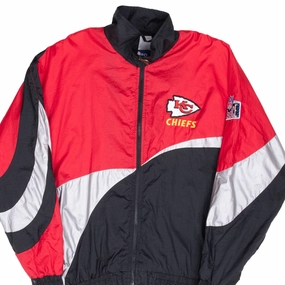 All-Weather Wear VINTAGE NFL KANSAS CITY CHIEFS PRO PLAYER WINDBREAKER JACKET 1990S LARGE