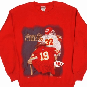 VINTAGE NFL KANSAS CITY CHIEFS SWEATSHIRT SIZE MEDIUM 1994 MADE IN USA product metallic glamour Streetwear Basics