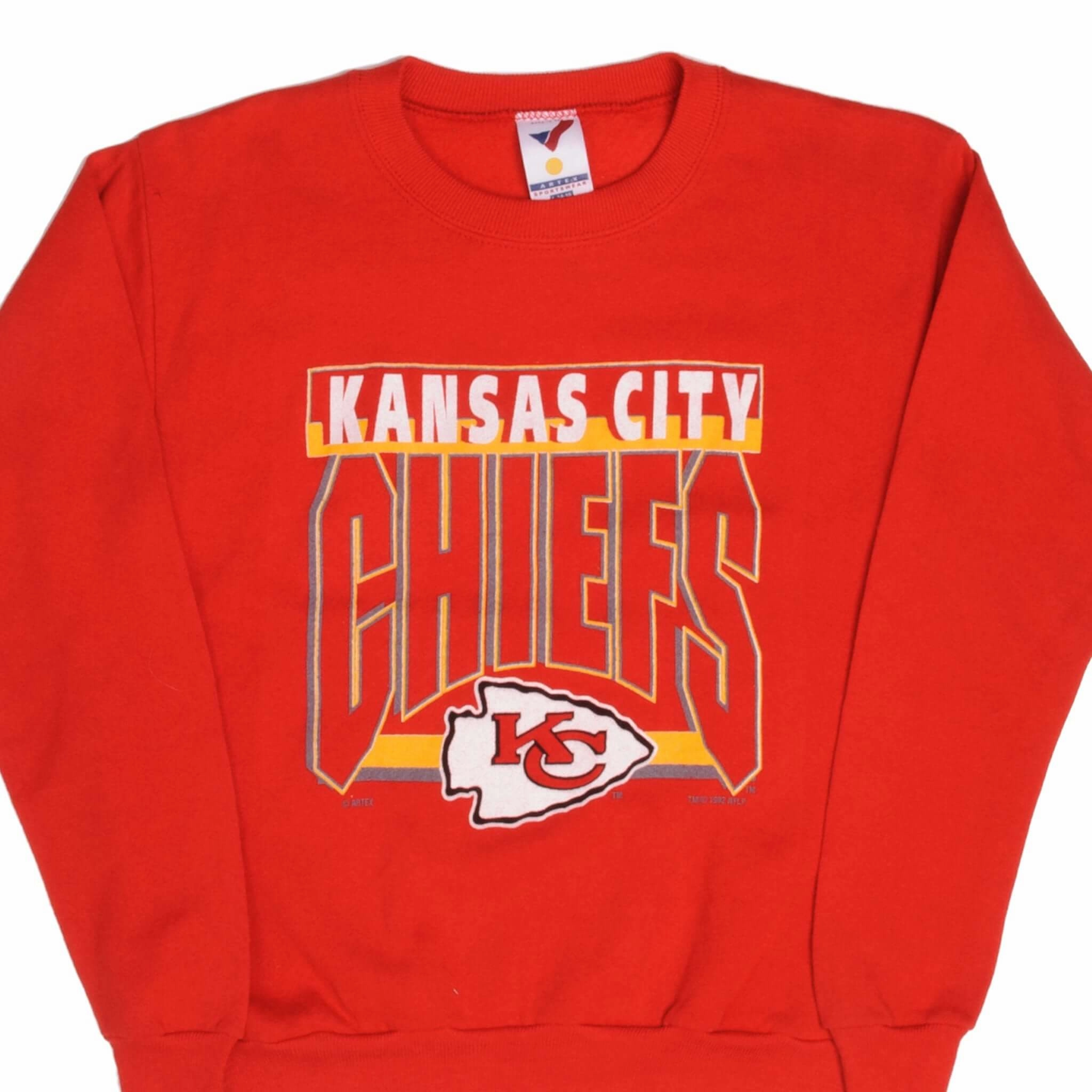 VINTAGE NFL KANSAS CITY CHIEFS SWEATSHIRT SMALL 1992 MADE IN USA product bead charm Neutral palette