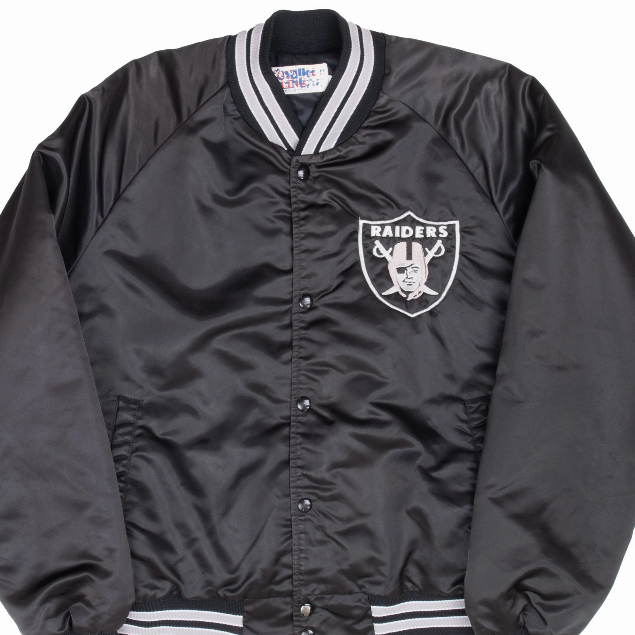 VINTAGE NFL LOS ANGELES RAIDERS CHALK LINE JACKET 1990S LARGE MADE IN USA Machine-washable Wind Barrier