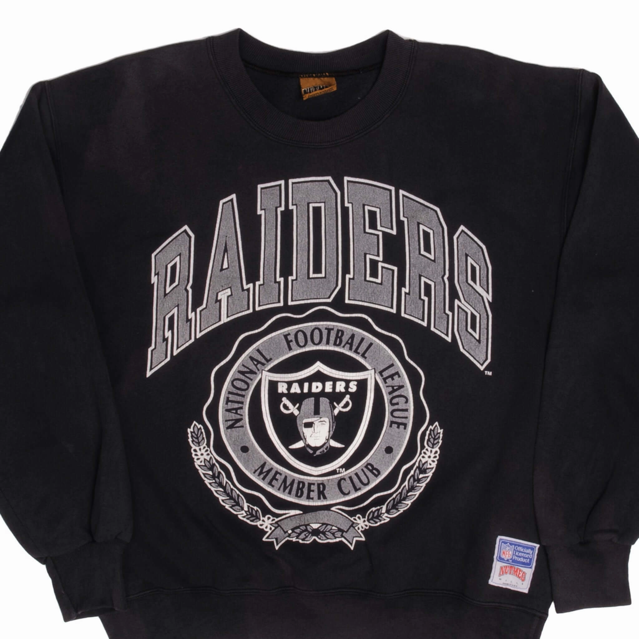 Layered Look Bar Night VINTAGE NFL LOS ANGELES RAIDERS SWEATSHIRT 1990S LARGE MADE USA