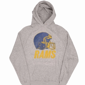 thermal VINTAGE NFL LOS ANGELES RAMS GRAY HOODIE SWEATSHIRT 1980S SIZE MEDIUM