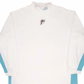 VINTAGE NFL MIAMI DOLPHINS 2000S TURTLENECK REEBOK SWEATSHIRT SIZE XL Gift worthy Street Sporty