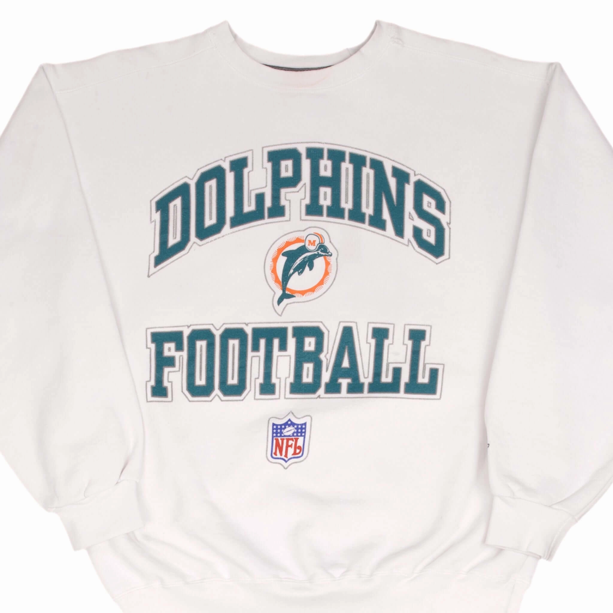 Core Layer Versatile Look VINTAGE NFL MIAMI DOLPHINS FOOTBALL 1990S STARTER SWEATSHIRT SIZE XL MADE IN USA