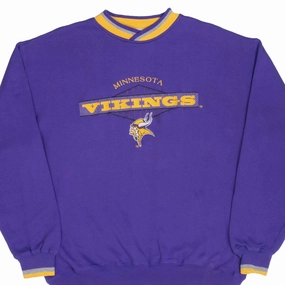 VINTAGE NFL MINNESOTA VIKINGS EMBROIDERED STARTER SWEATSHIRT 1990S LARGE Comfortable Fashion