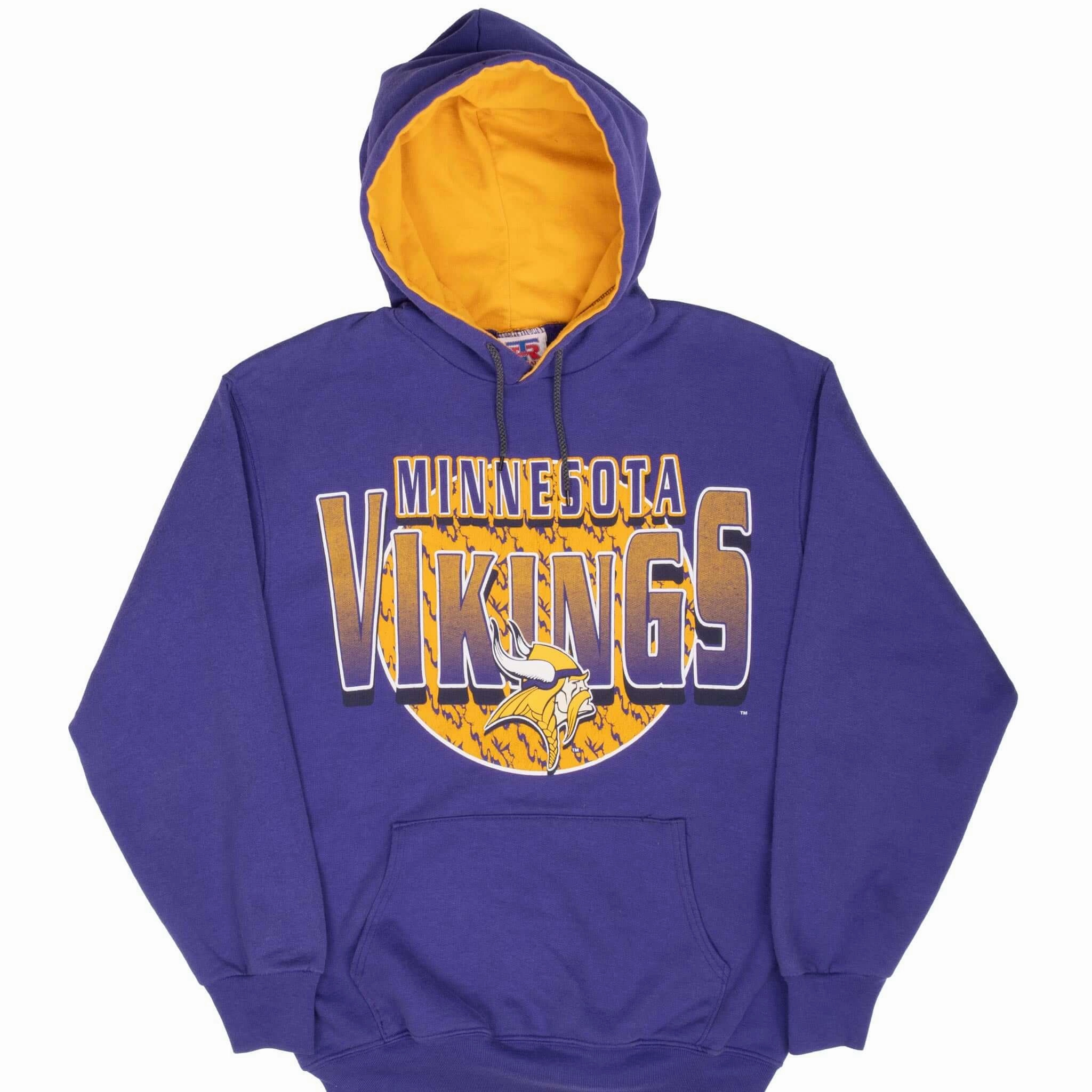 Daily Comfort VINTAGE NFL MINNESOTA VIKINGS HOODIE SWEATSHIRT 1990S MEDIUM MADE IN USA