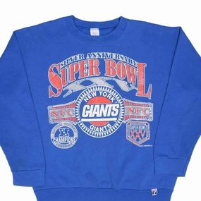 VINTAGE NFL NEW YORK GIANTS SUPER BOWL XXV 1990 SWEATSHIRT SZE LARGE MADE IN USA product dancing suitability