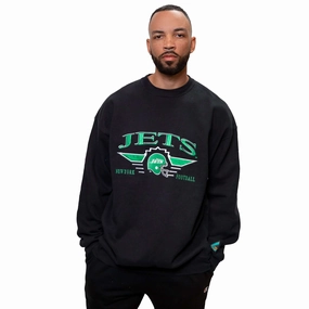 VINTAGE NFL NEW YORK JETS SWEATSHIRT SIZE XL MADE IN USA patch accents Comfy Essentials