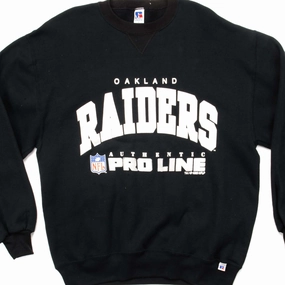 Mass produced VINTAGE NFL OAKLAND RAIDERS SWEATSHIRT 1995 SIZE LARGE MADE IN USA