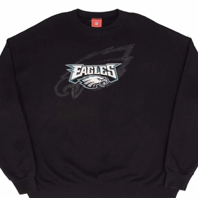 Designer VINTAGE NFL PHILADELPHIA EAGLES 2000S BLACK SWEATSHIRT SIZE 2XL