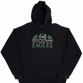 VINTAGE NFL PHILADELPHIA EAGLES HOODIE SWEATSHIRT SIZE XL MADE IN USA anti pill coating