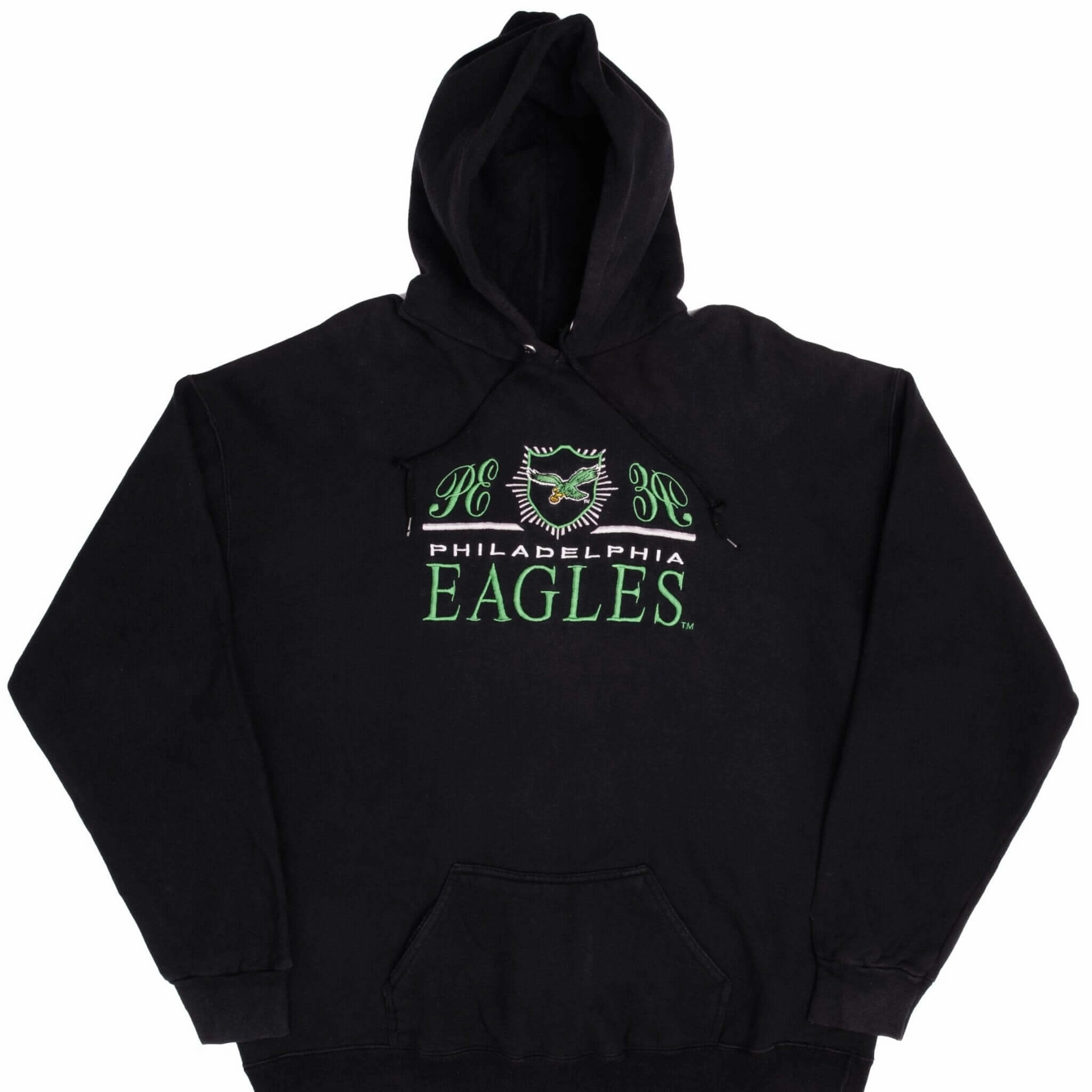 VINTAGE NFL PHILADELPHIA EAGLES HOODIE SWEATSHIRT SIZE XL MADE IN USA anti pill coating