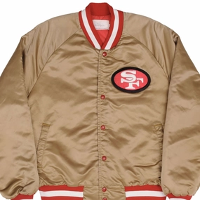 VINTAGE NFL SAN FRANCISCO 49ERS VARSITY SATIN JACKET SIZE MEDIUM MADE IN USA Credit