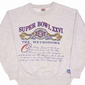VINTAGE NFL SUPERBOWL XXVI TWIN CITIES 1992 SWEATSHIRT SIZE LARGE MADE IN USA product stud toughness
