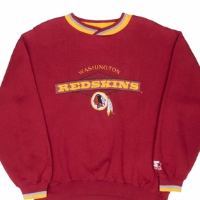 VINTAGE NFL WASHINGTON REDSKINS EMBROIDERED SWEATSHIRT 1990S MEDIUM Road Trip bead accents
