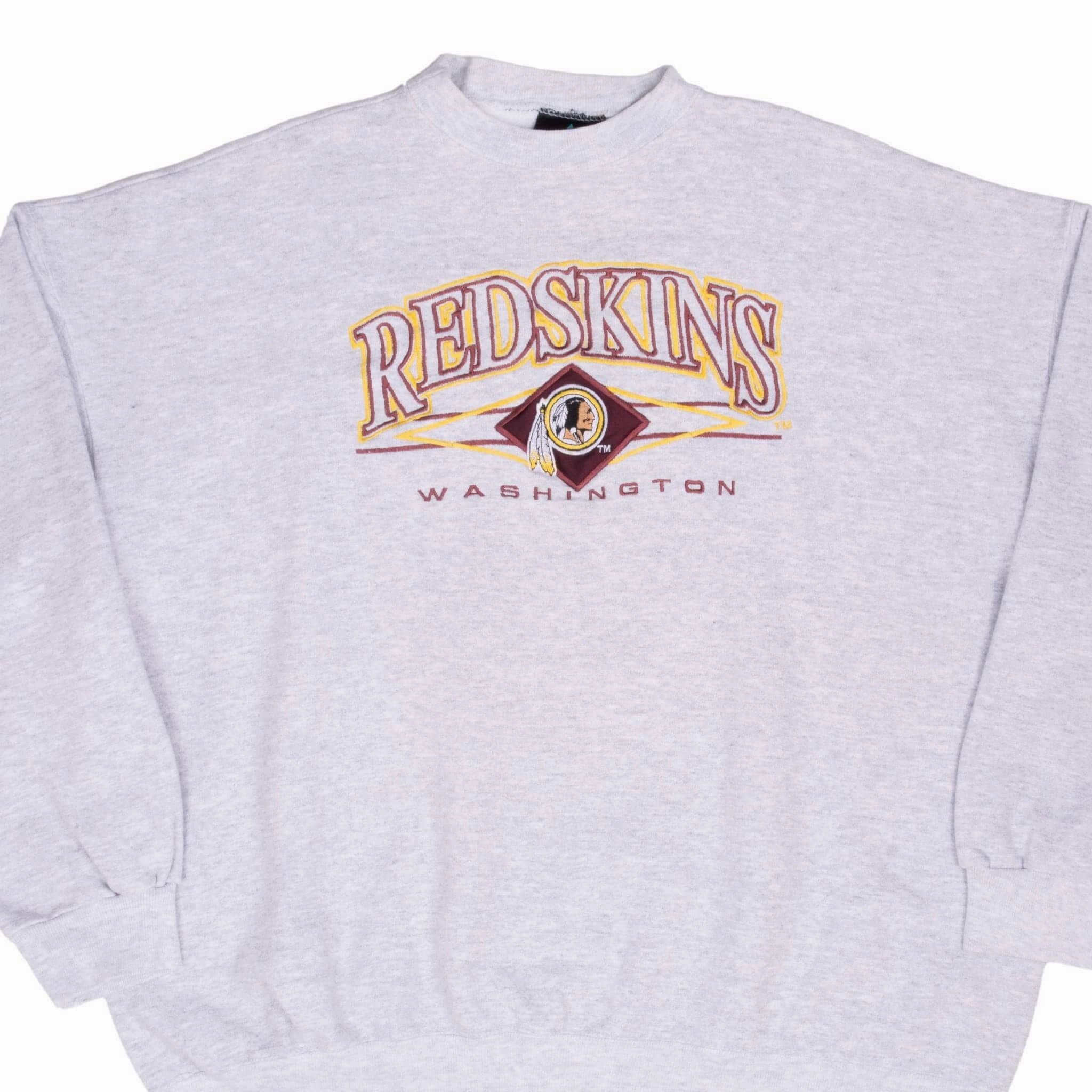 VINTAGE NFL WASHINGTON REDSKINS EMBROIDERED SWEATSHIRT 1990S XL MADE IN USA Geometric Print