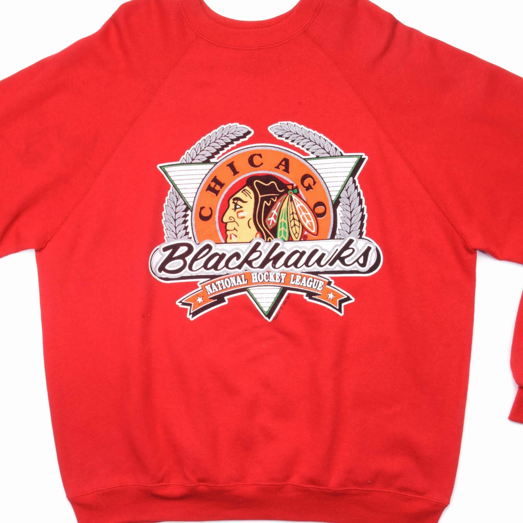 VINTAGE NHL CHICAGO BLACKHAWKS SWEATSHIRT 1991 SIZE XL MADE IN USA waterproof product hook practicality