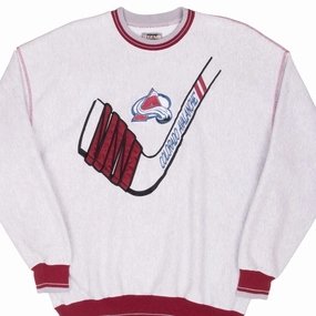 Cozy Design VINTAGE NHL COLORADO AVALANCHE LEGENDS ATHLETICS SWEATSHIRT 1990S 2XL MADE USA