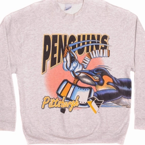 VINTAGE NHL PITTSBURGH PENGUINS SWEATSHIRT SIZE XL MADE IN USA Fashionable Layer