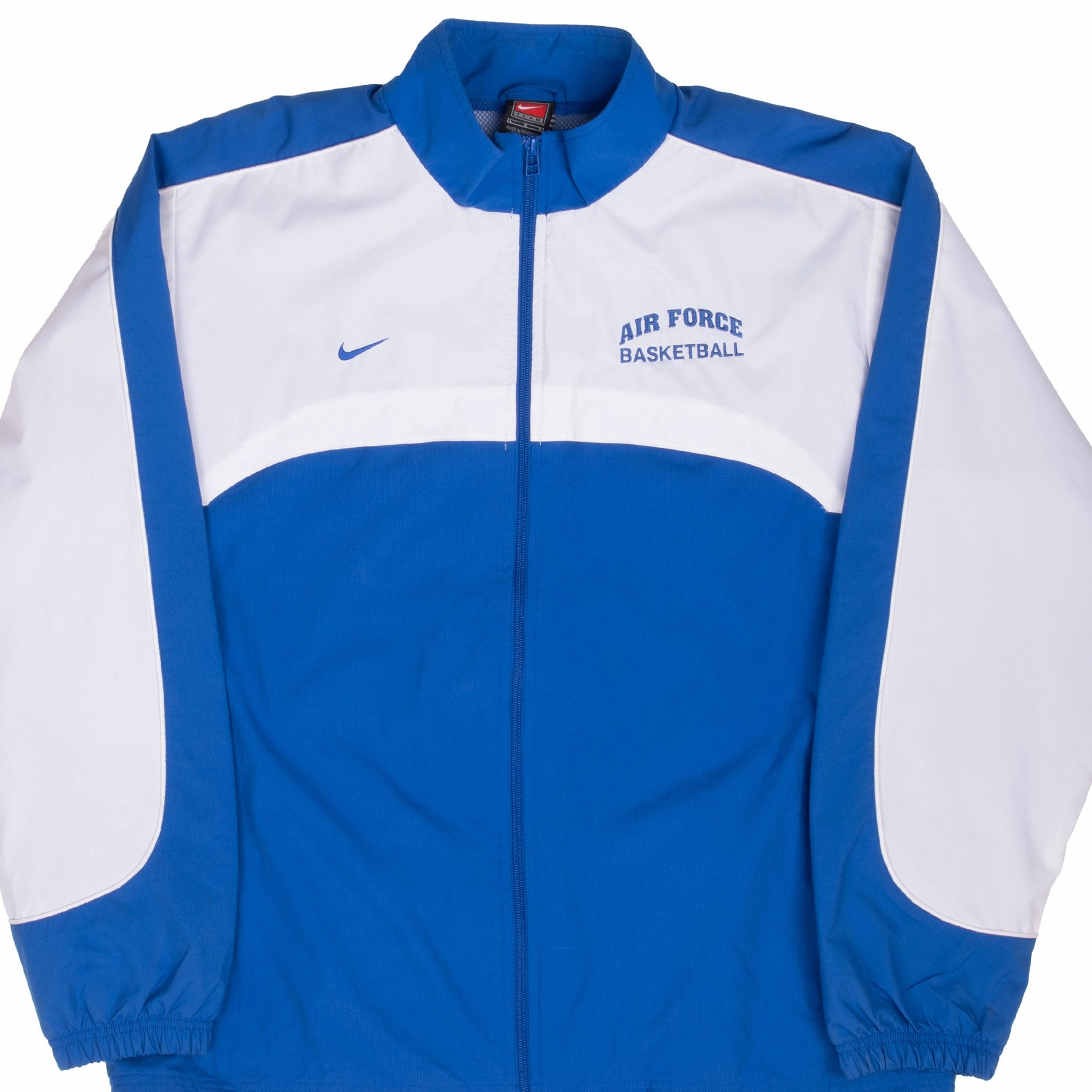 VINTAGE NIKE AIR FORCE BASKETBALL WINDBREAKER JACKET 2002 LARGE DEADSTOCK Floss Snow Weather