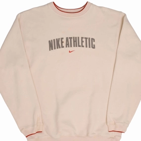 Layer Sporty Timeless Active VINTAGE NIKE ATHLETIC SWOOSH BEIGE SWEATSHIRT 2000S SIZE XL