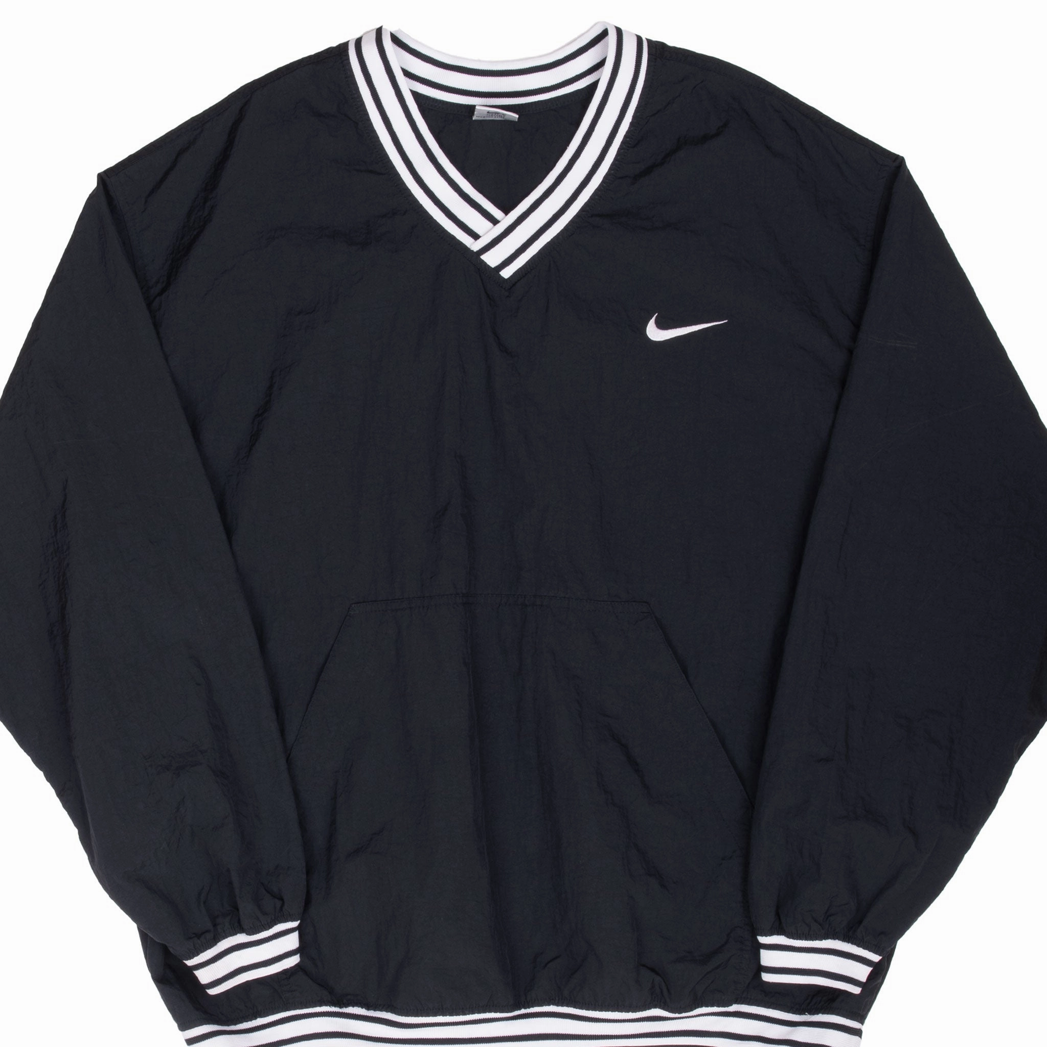 VINTAGE NIKE BLACK PULLOVER WINDBREAKER JACKET 1990S XL suitable for holidays