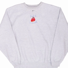 VINTAGE NIKE CENTER SWOOSH AFA BOXING GREY SWEATSHIRT 1990S LARGE product scarf warmth