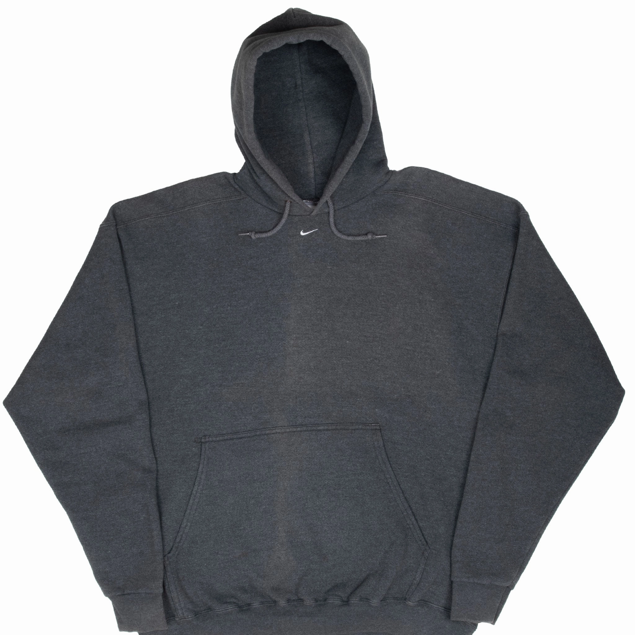 VINTAGE NIKE CENTER SWOOSH DARK GREY TRAVIS SCOTT HOODIE 1990S LARGE MADE USA product gym ready performance Minimalist Look