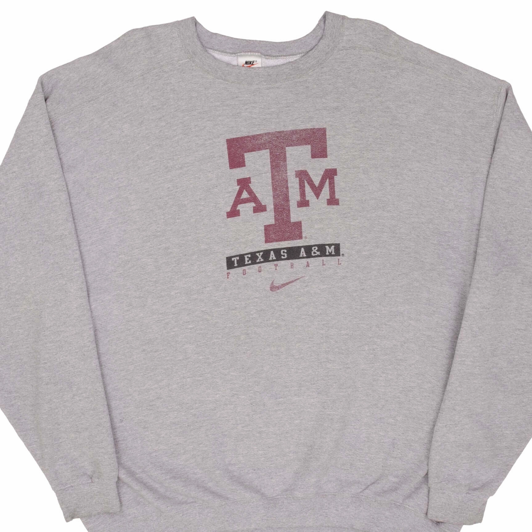Practical Retro Print VINTAGE NIKE CENTER SWOOSH TEXAS A&M UNIVERSITY SWEATSHIRT XL 1990S MADE IN USA