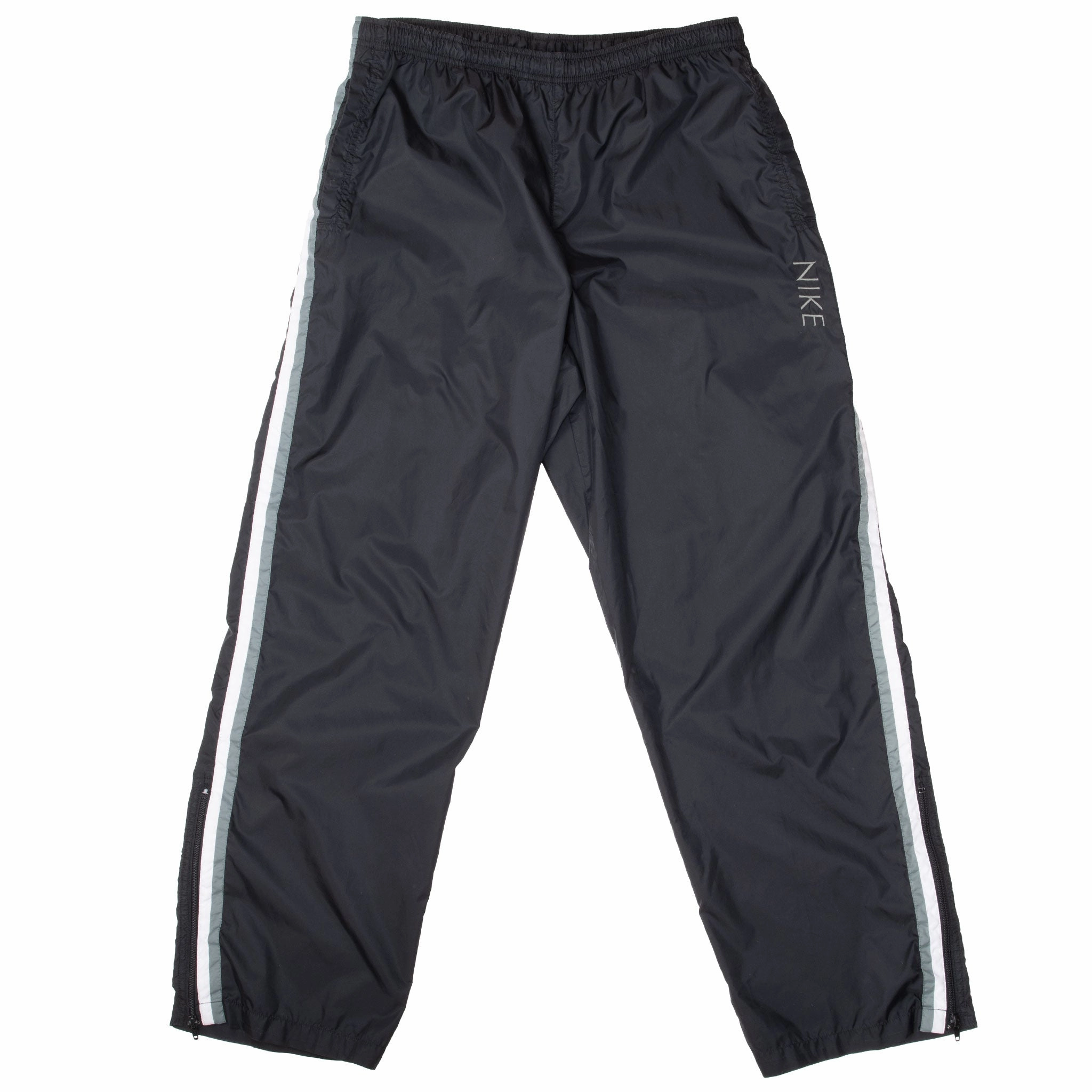 Outdoor Comfort Fit VINTAGE NIKE CLASSIC SWOOSH BLACK NYLON TRACK PANTS 1990S SIZE LARGE