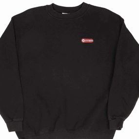 Coffee Run VINTAGE NIKE CLASSIC SWOOSH BLACK SWEATSHIRT 1990S SIZE LARGE MADE IN USA