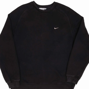 Layer Minimal side pocket VINTAGE NIKE CLASSIC SWOOSH BLACK SWEATSHIRT 2000S SIZE 2XL